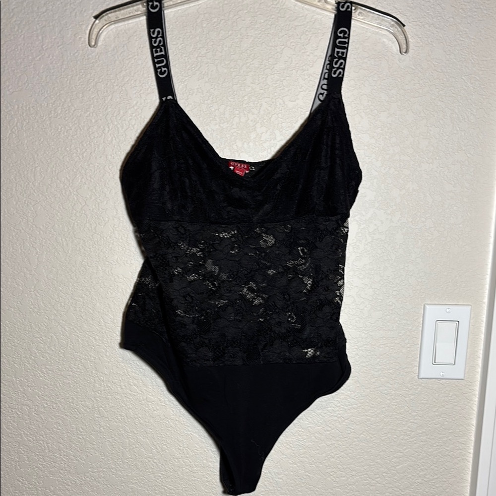 GUESS Black Lace Bodysuit